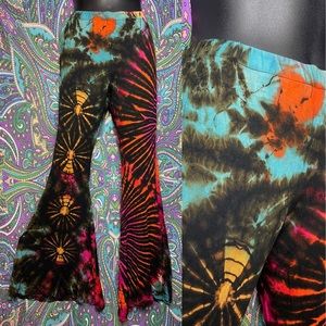 Electric tie dye flares - Electric Rainbow